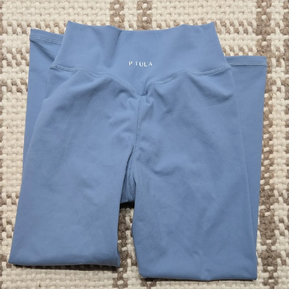 P'tula Sierra Sky Blue Leggings Size Large 23" Inseam - Picture 1 of 4